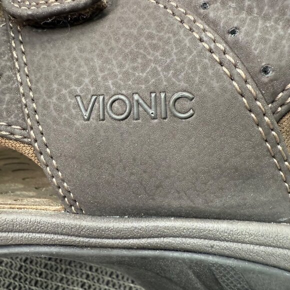 Vionic Mick Men Size 11 Brown Hiking Sandals Adjustable Comfortable Arch Support - Picture 3 of 9